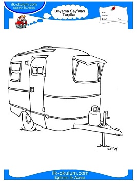 Çocuklar İçin Karavan Boyama Sayfaları 